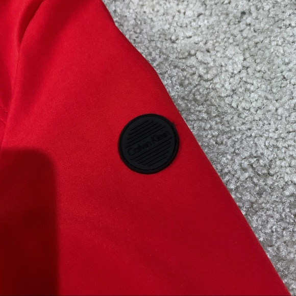 Red CALVIN KLEIN Hooded Raincoat - Picture 5 of 8